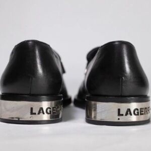Karl Lagerfeld vintage logo heel loafers